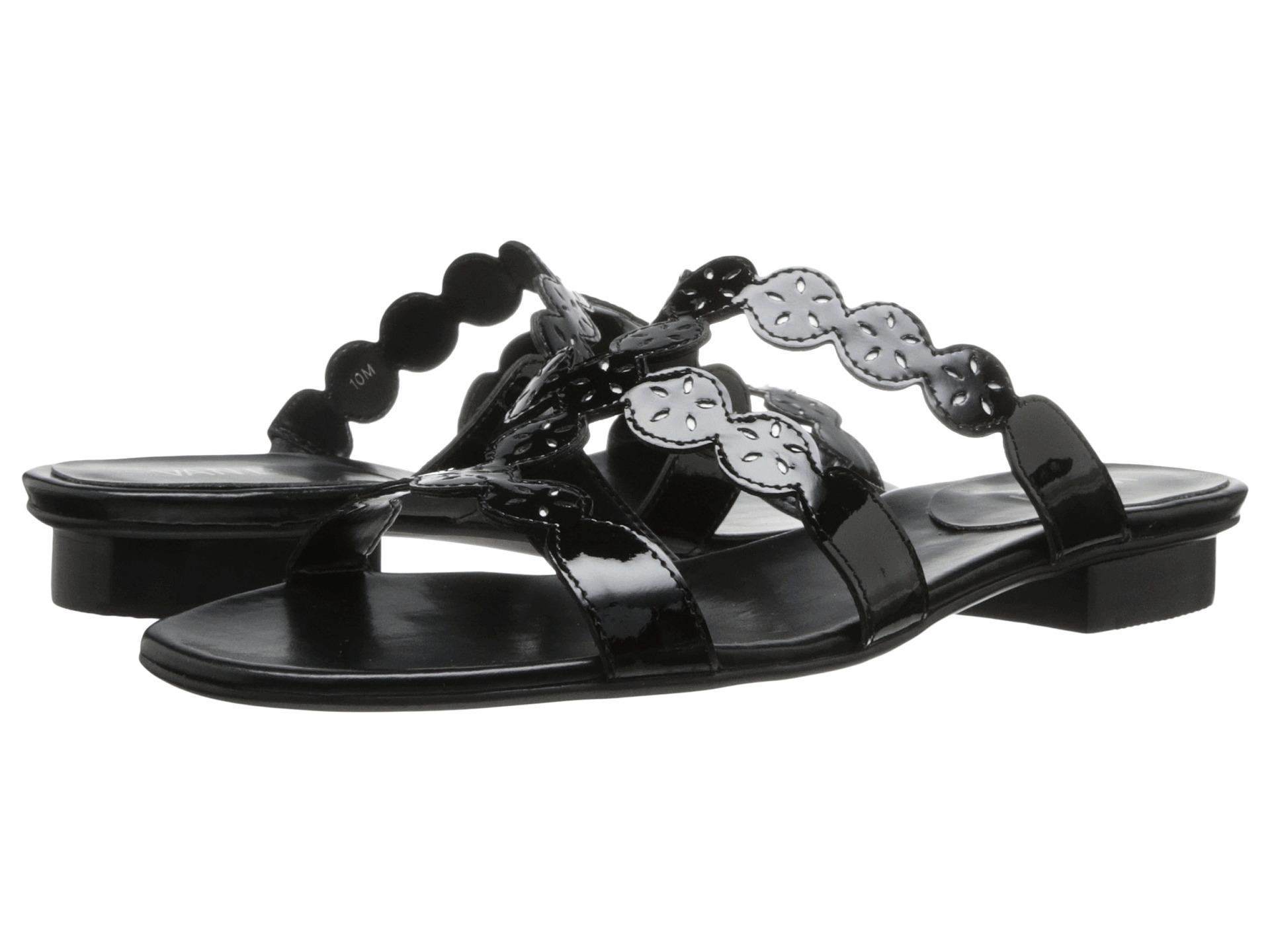 Womens Sandals Vaneli Bebra Black Patent/White Nappa Womens Sandals Vaneli Bebra Black Patent/White Nappa